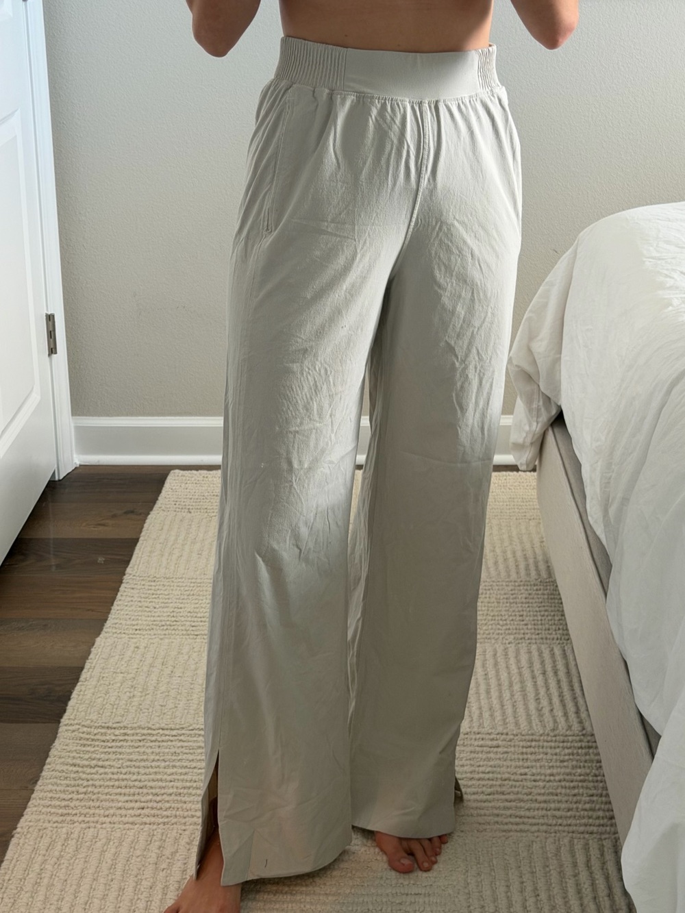 lululemon athletica Wide-Leg Pants in Light Gray